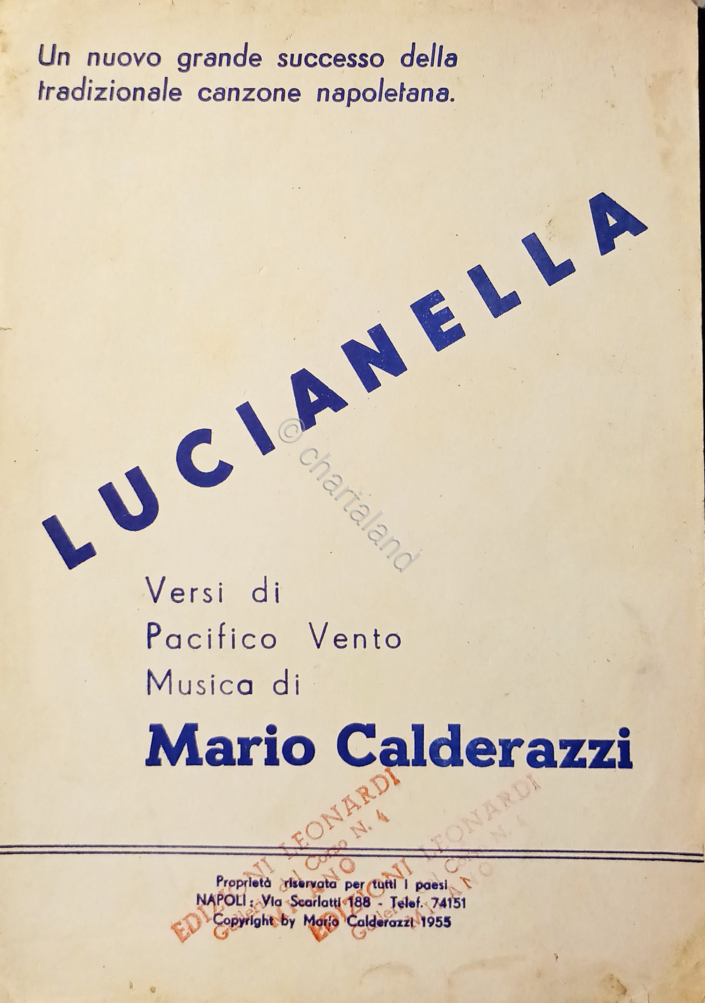 Spartito - Lucianella di Mario Calderazzi - Mandolino Fisa - …