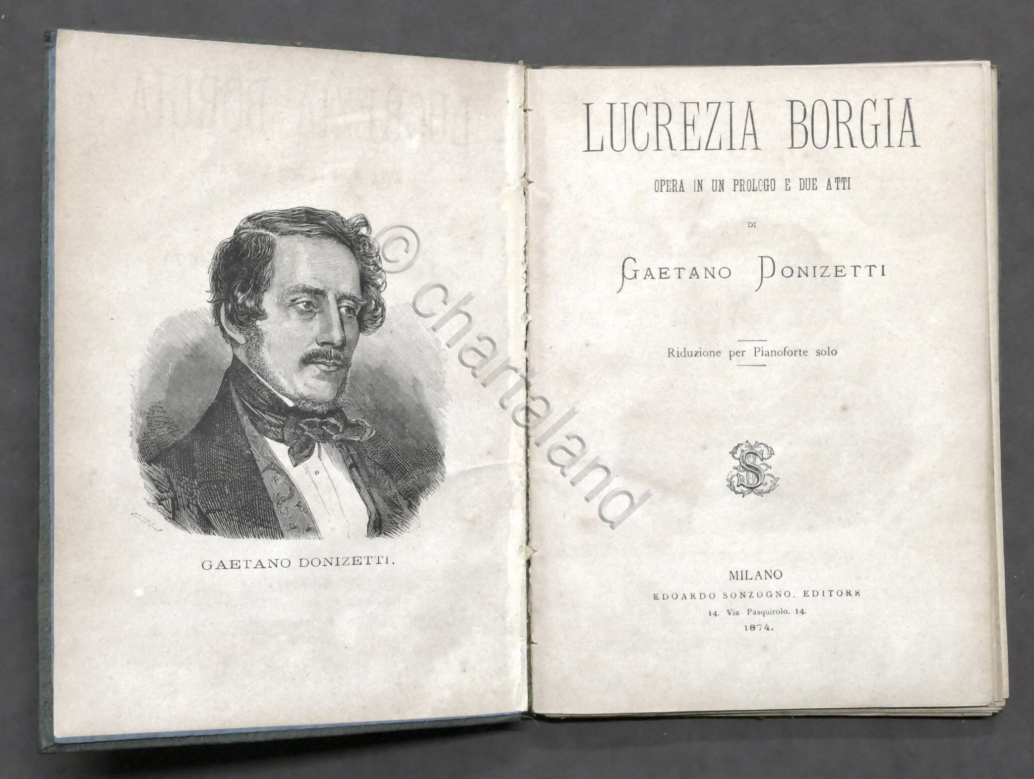 Spartito - Lucreza Borgia - Opera di G. Donizetti - …