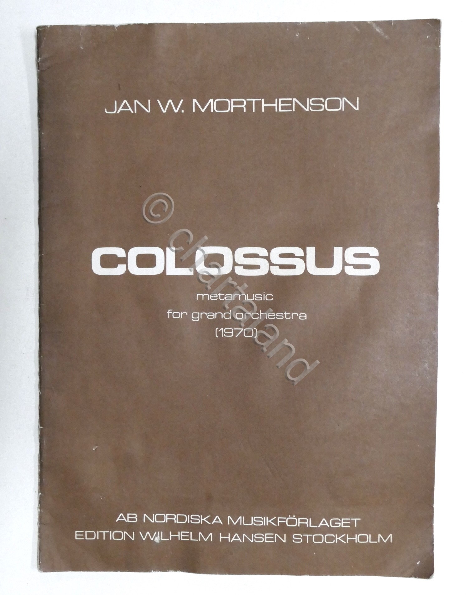 Spartito - Morthenson - Colossus metamusic for grand orchestra - …