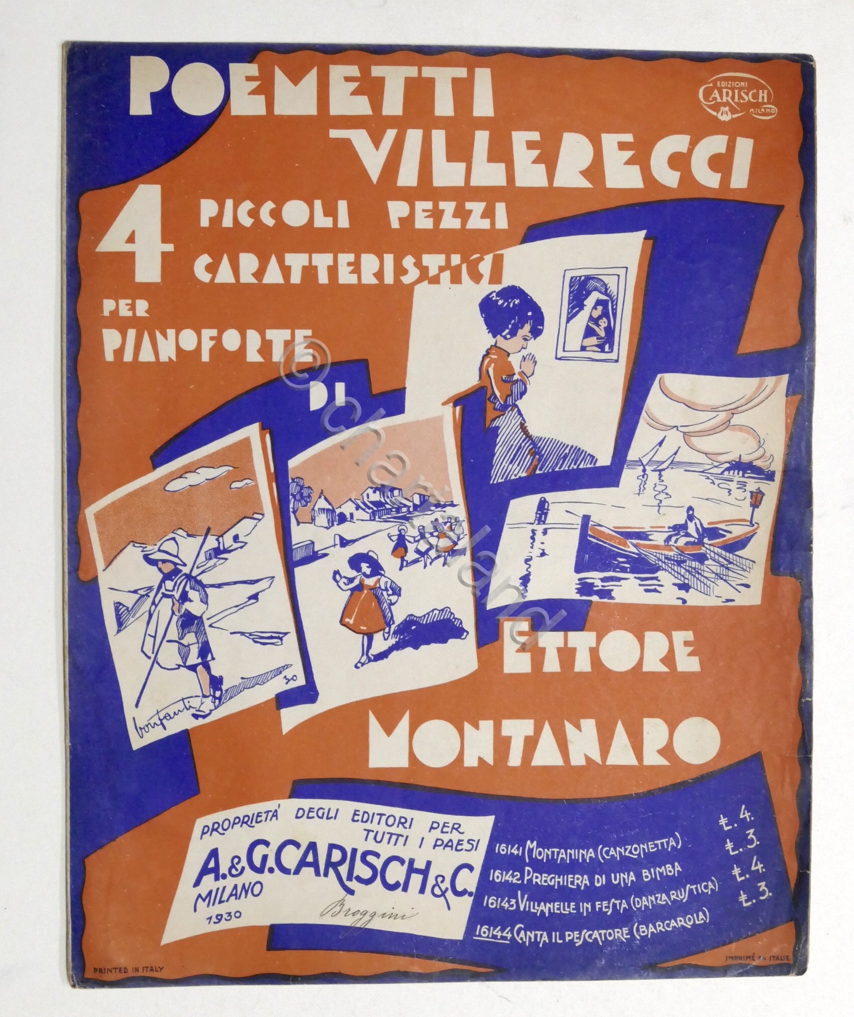 Spartito - Poemetti Villerecci - Canta il Pescatore - Pianoforte …