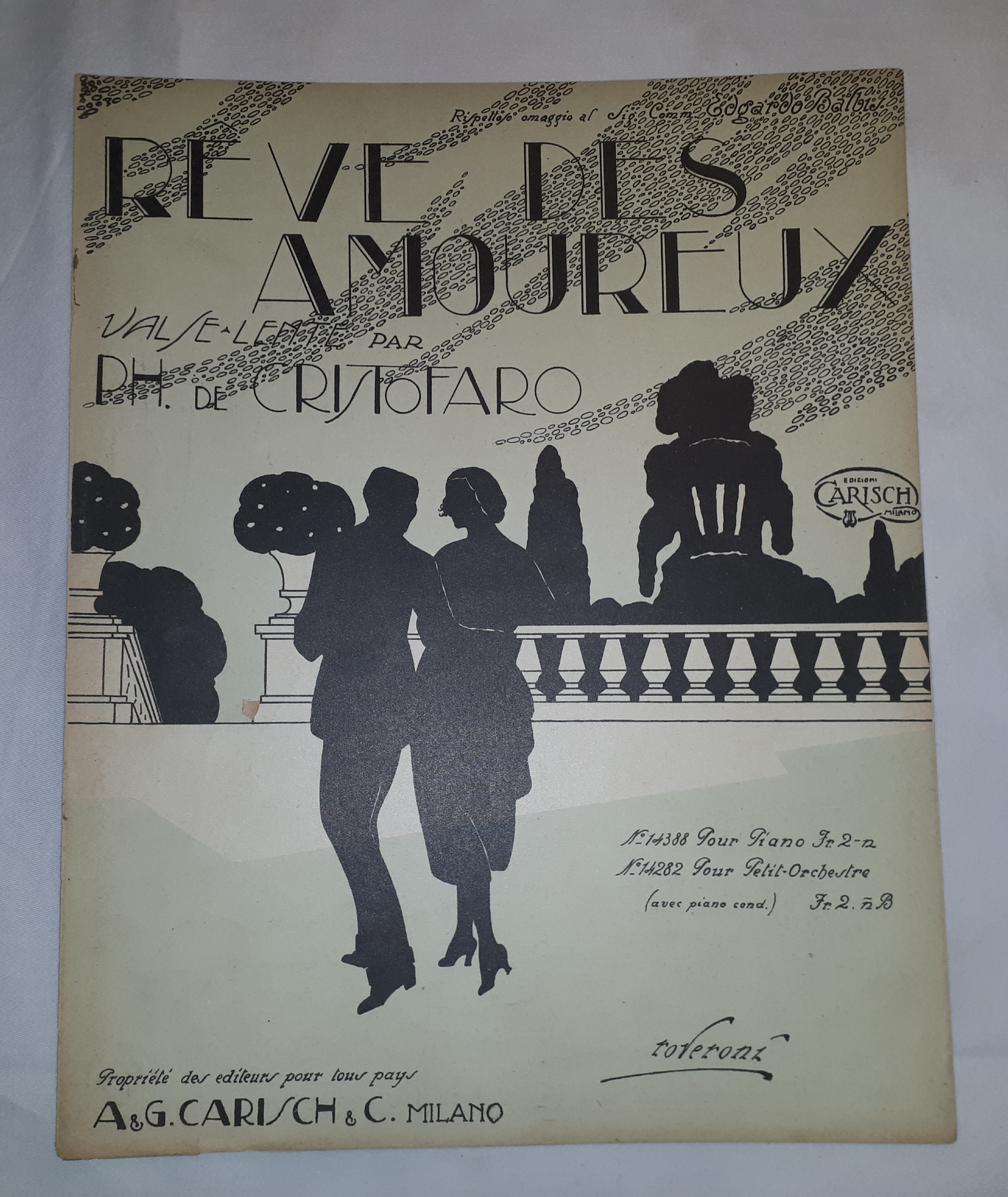 Spartito - Rêves des Amoureux - Valse lente - Filomeno …