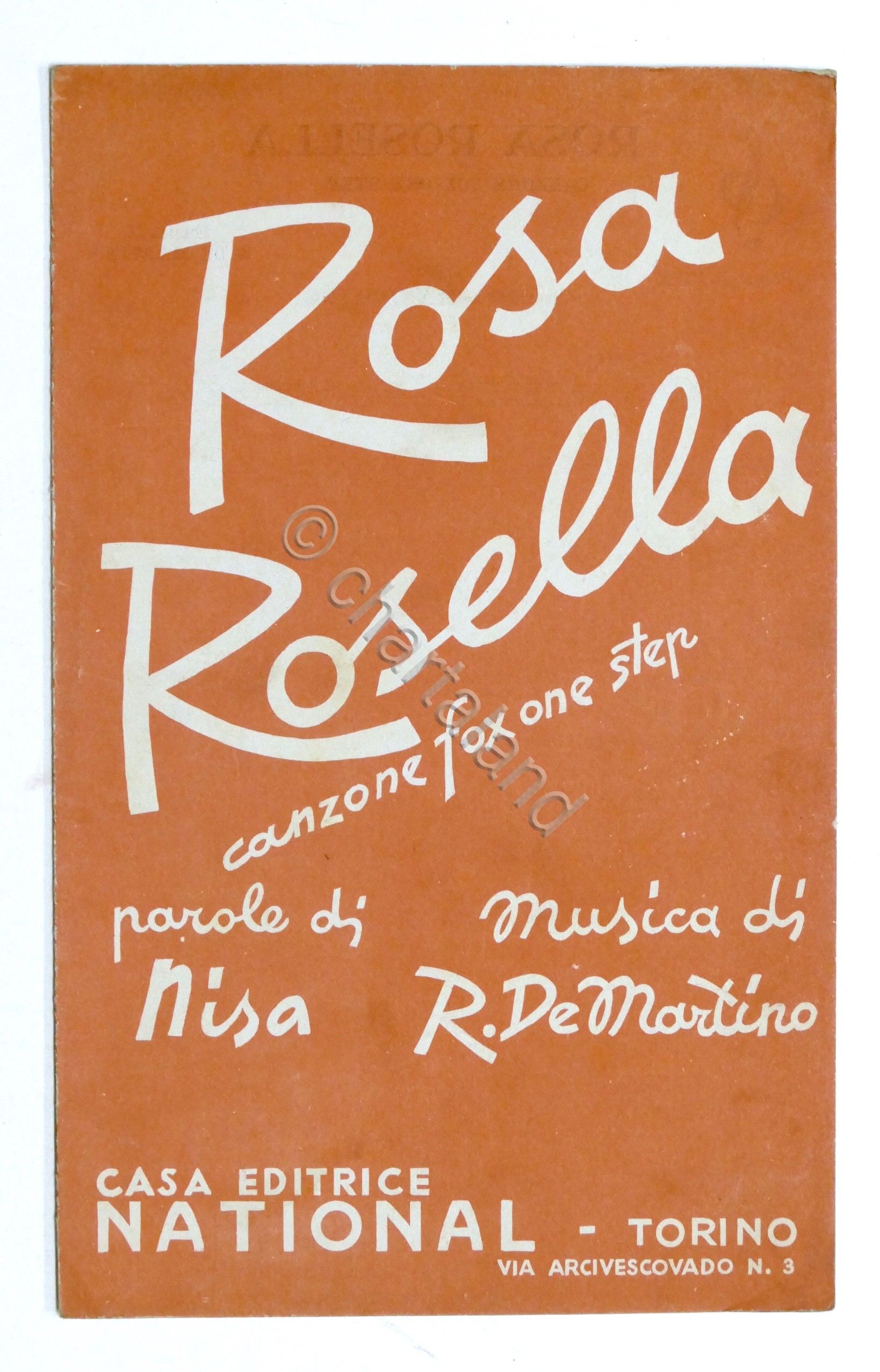 Spartito - Rosa Rosella - Canzone Fox One Step - …