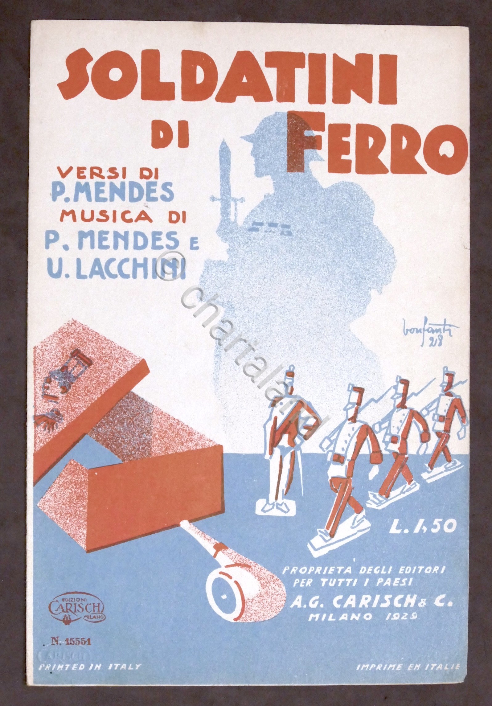 Spartito - Soldatini di ferro - Canto, mandolino - ed. …