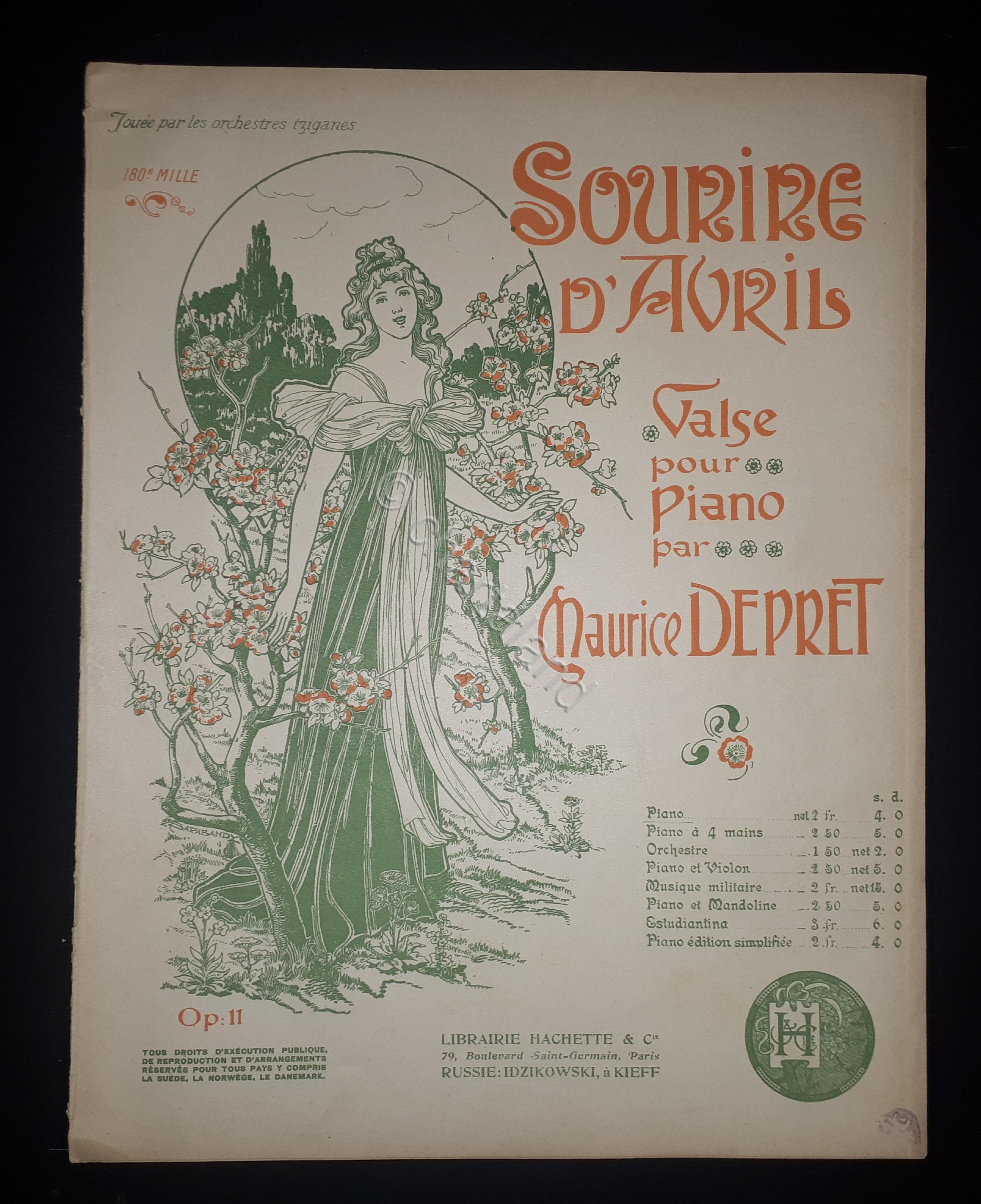 Spartito - Sourire D'Avril - Valse per Pianoforte - Maurice …