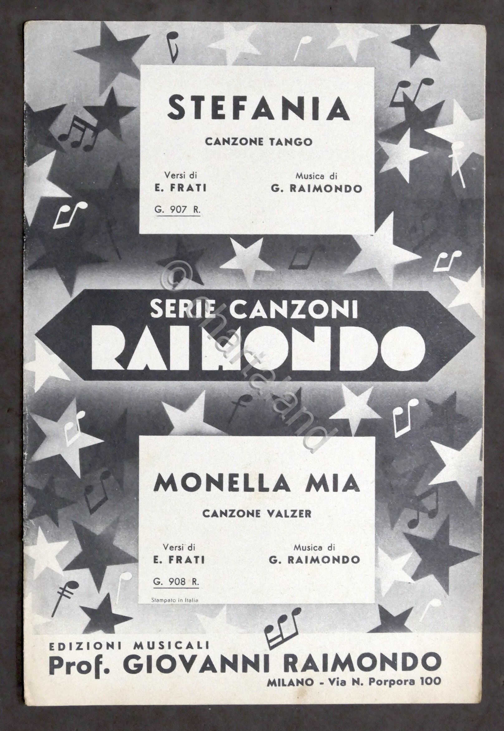 Spartito - Stefania / Monella mia - Pianoforte - ed. …
