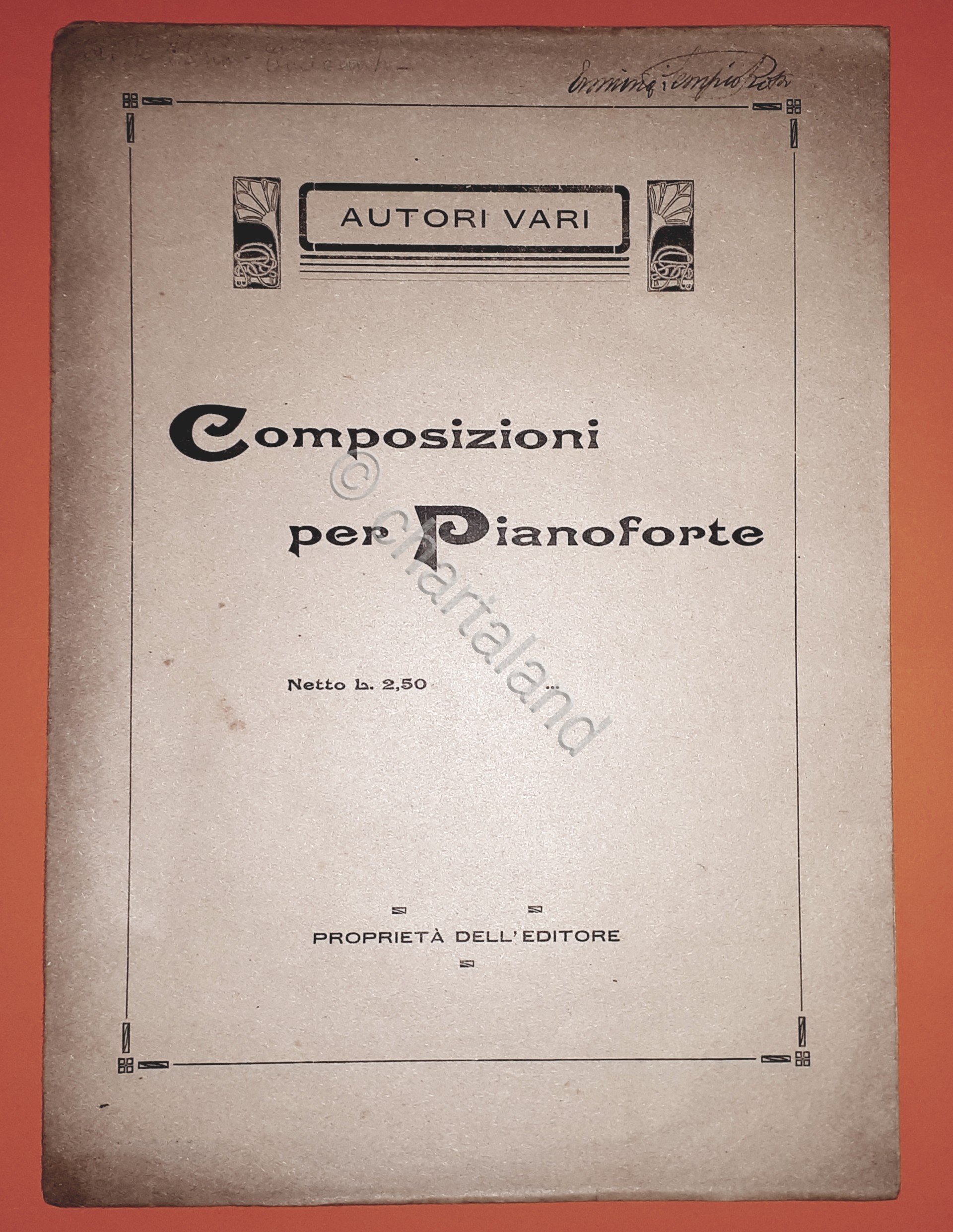 Spartito - Triste Istoria - R. Cuconato - Pianoforte - …