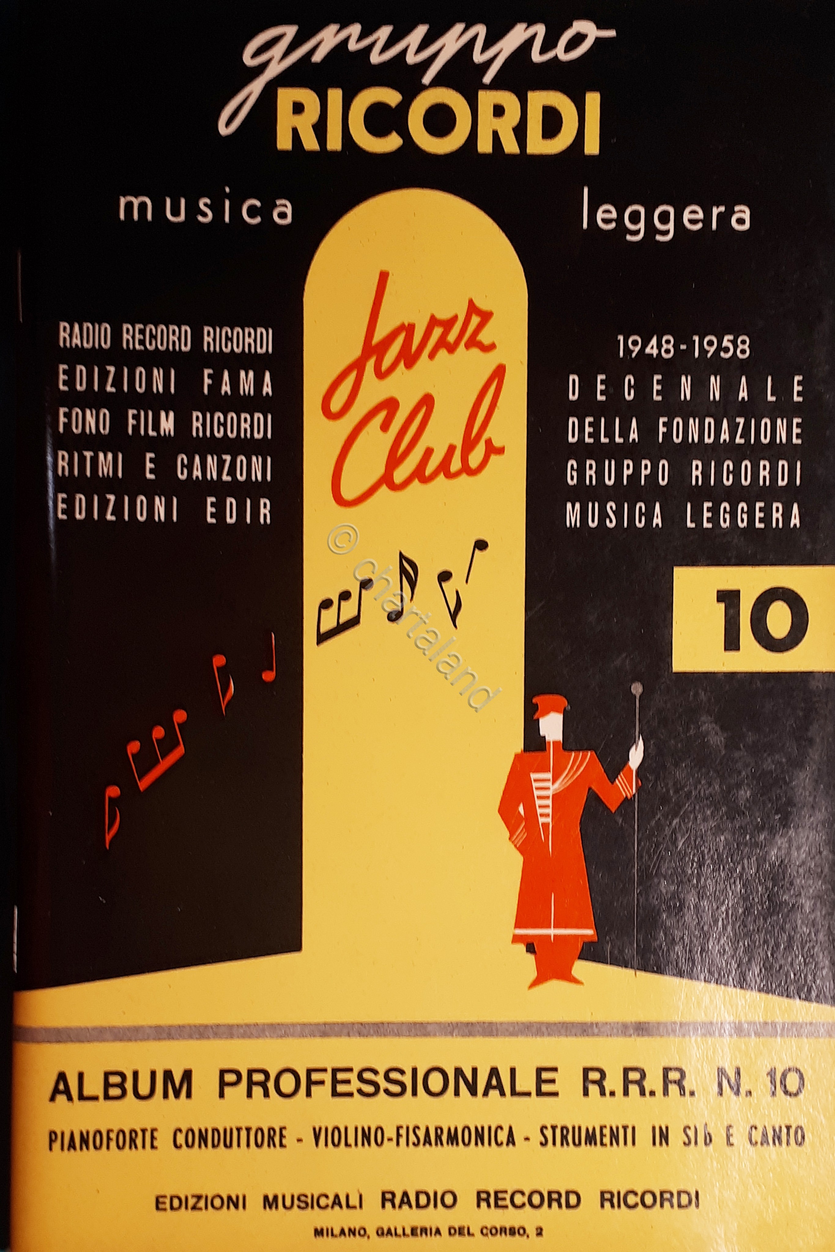 Spartito Gruppo Ricordi Musica Leggera - Album Professionale R.R.R. n. …