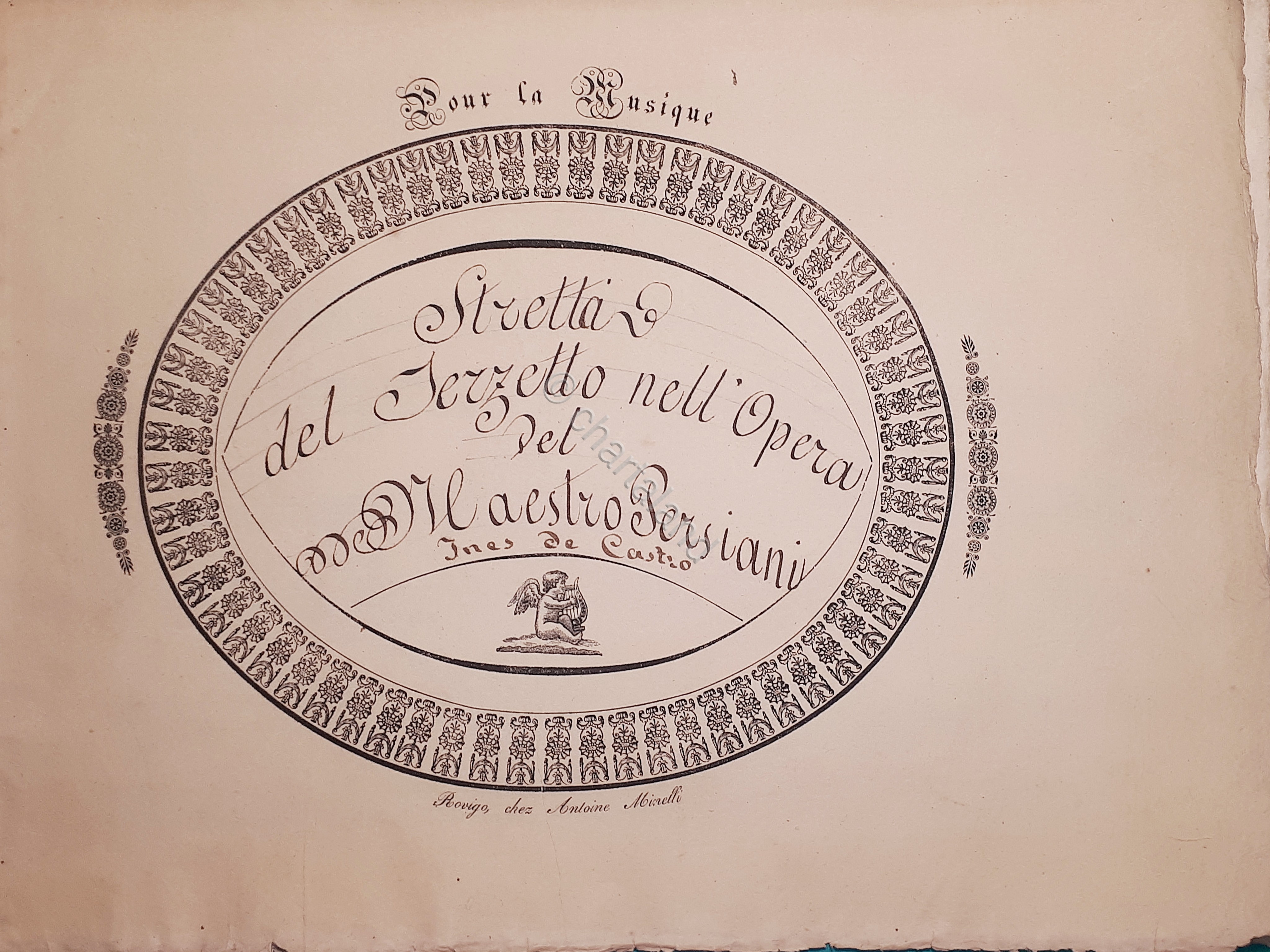 Spartito Manoscritto - Stretta del Terzetto opera Maestro Persiani secolo …