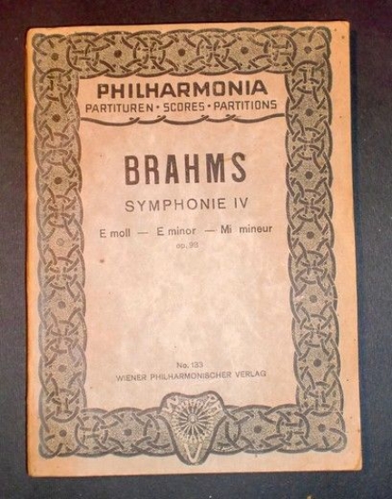 Spartito Philharmonia Partituren Scores Partitions Brahms Symphonie IV