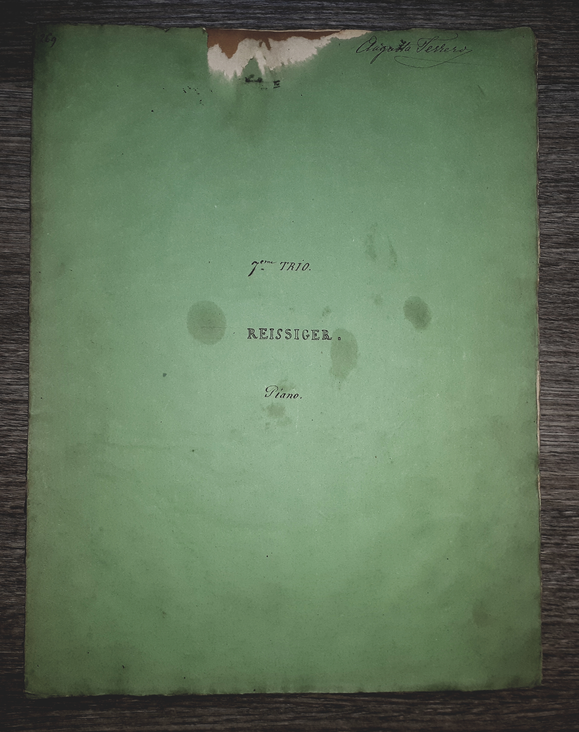 Spartito Trio pour Piano, Violon et Violoncelle par C. G. …