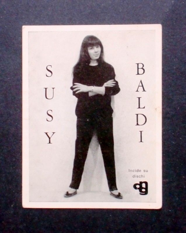 Spettacolo - Fotografia cartoncino cantante Susy Baldi - 1965