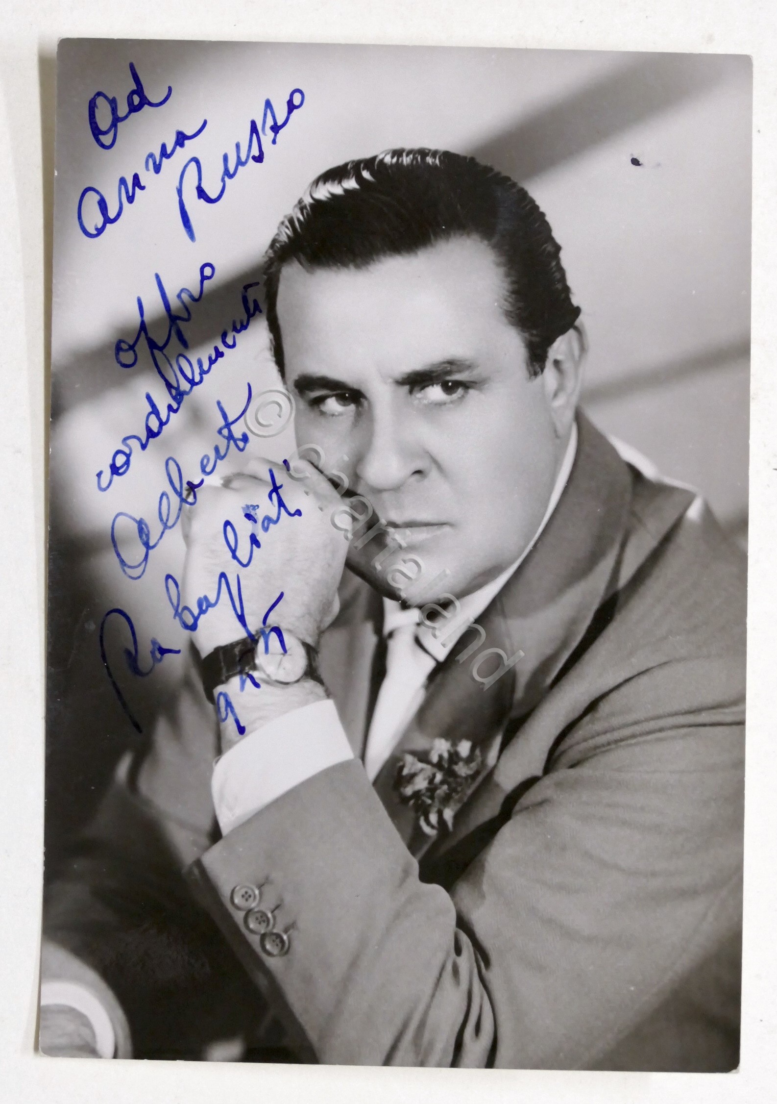 Spettacolo Musica - Autografo del cantante e attore Alberto Rabagliati …