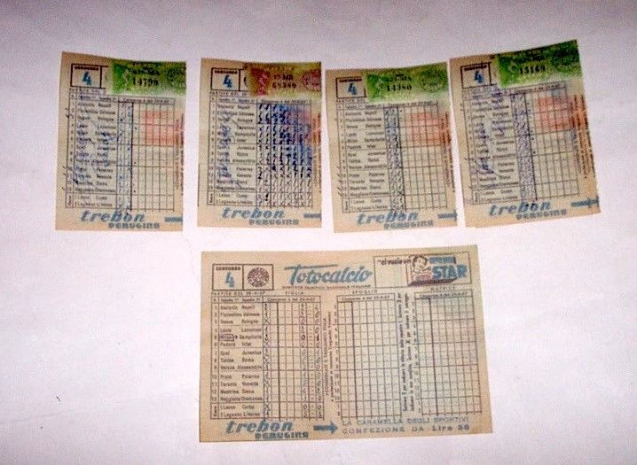Sport - Totocalcio Lotto schedine usate concorso n° 4 - …