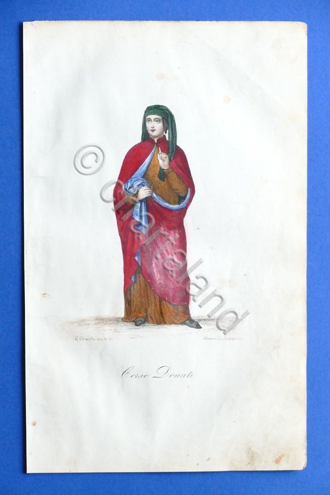 Stampa - Storia d'Italia - Corso Donati - 1850 ca.