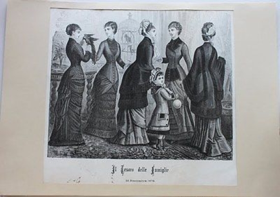 Stampa costumi moda abiti donna - Milano - novembre 1879