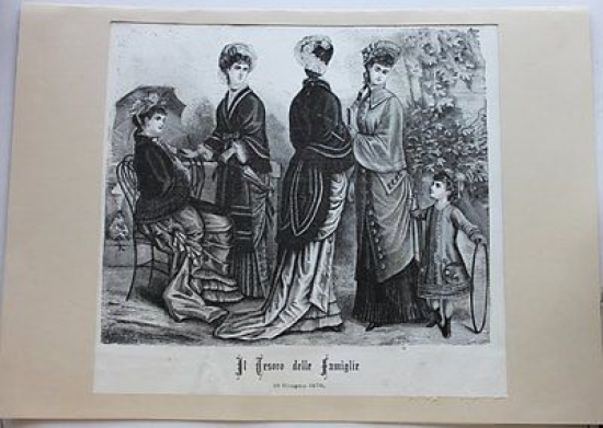 Stampa costumi moda abiti donne - Milano - giugno 1879