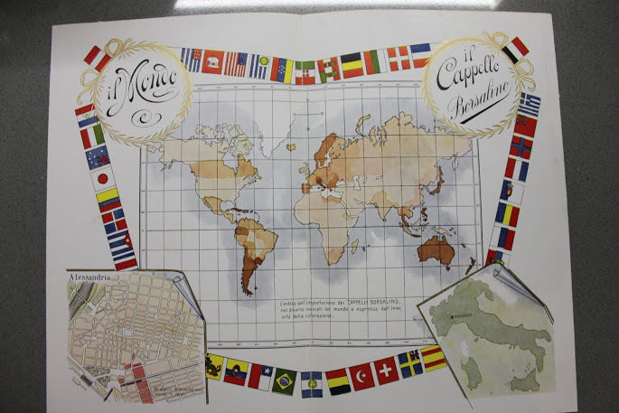 Stampa cromolitografia - azienda cappelli Borsalino Alessandria '10 esportazione