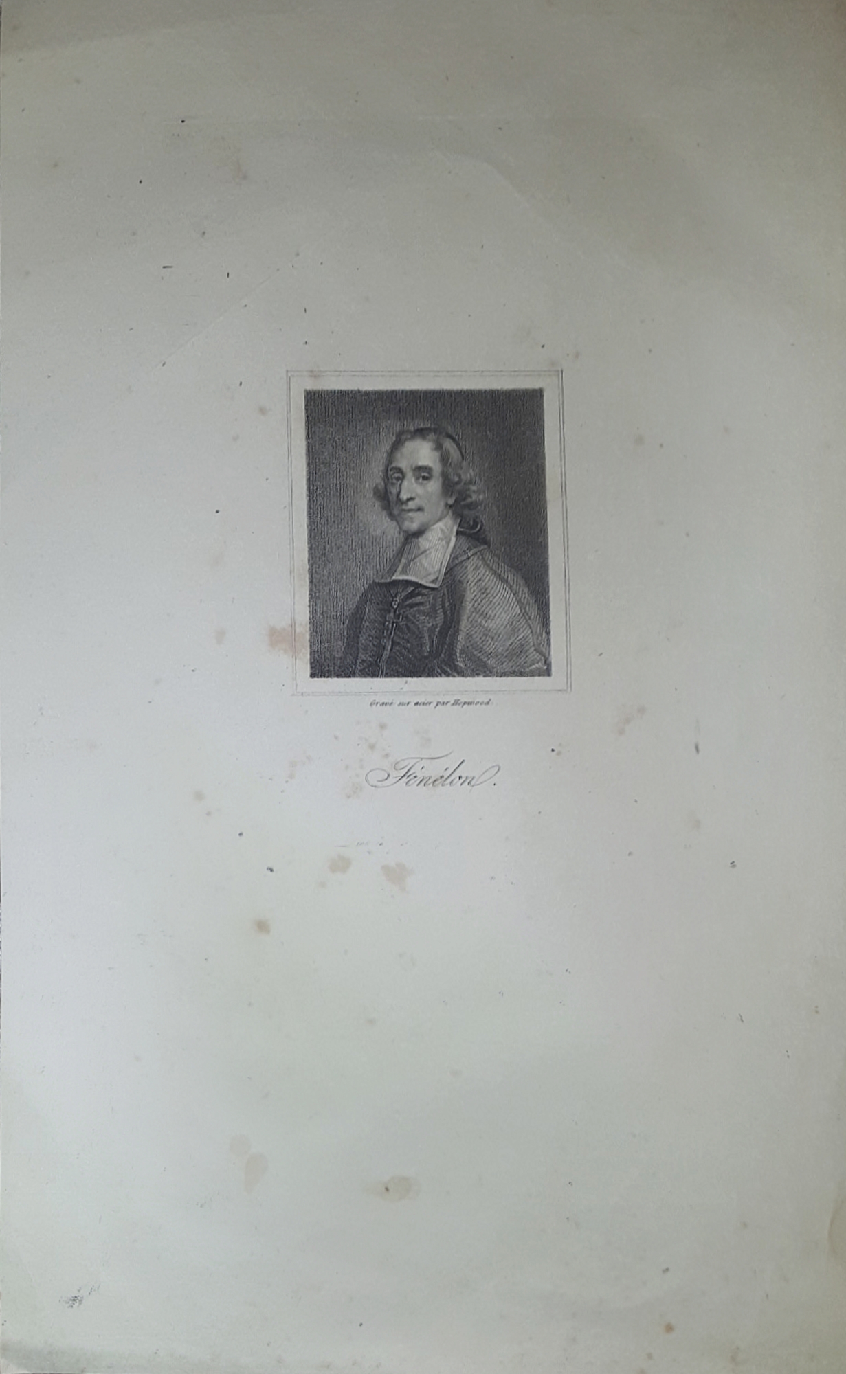 Stampa d'epoca - Fénelon - Arcivescovo - Secolo XVII