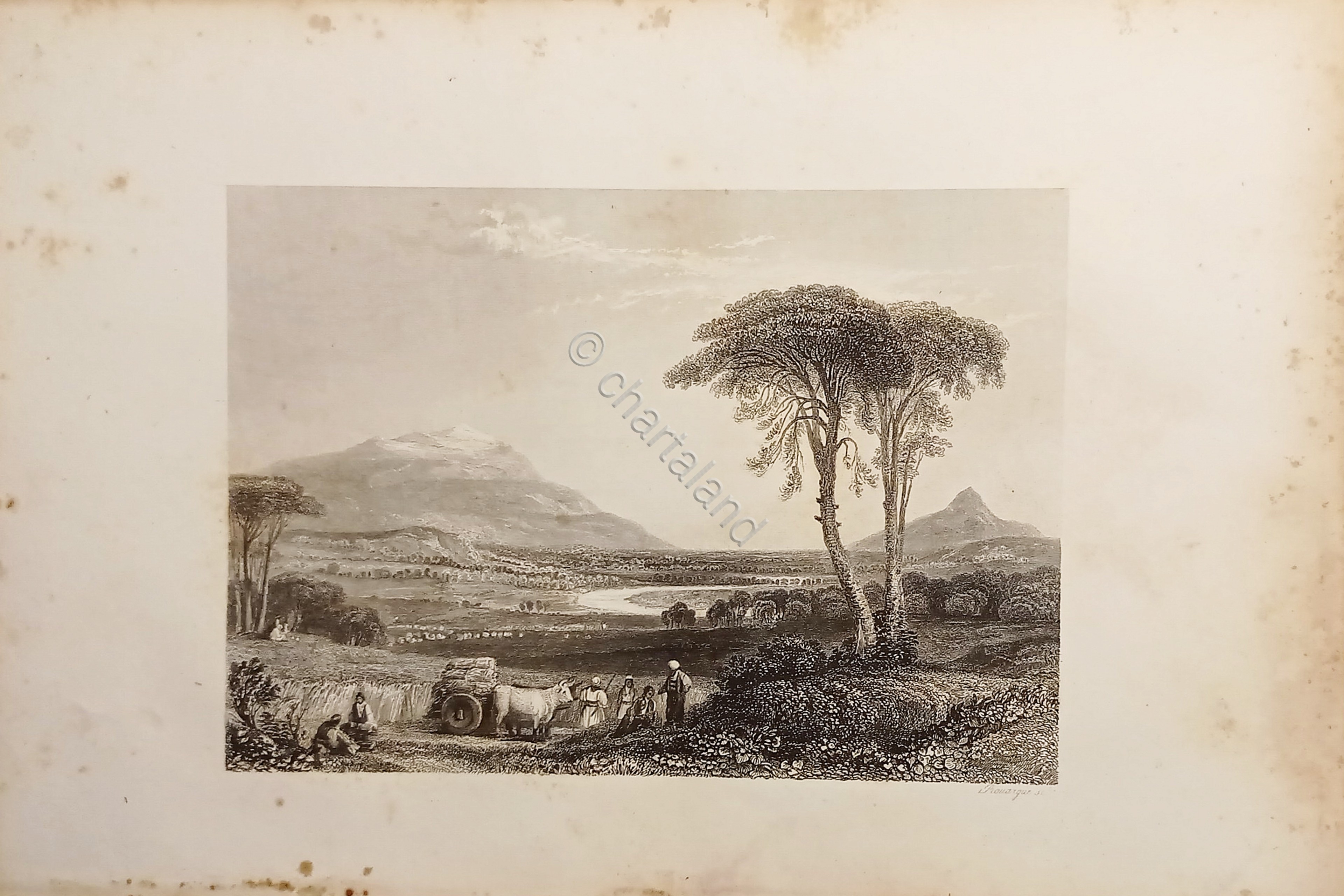 Stampa d'Epoca - Grecia - I monti Olimpo ed Ossa …