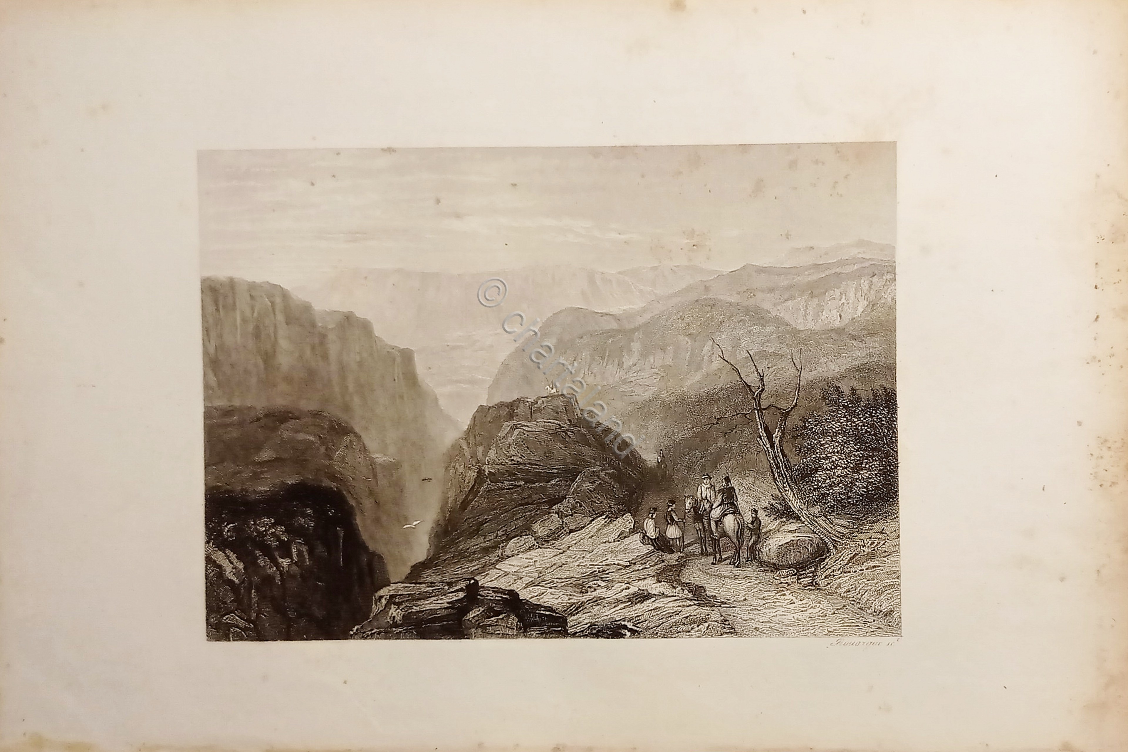 Stampa d'Epoca - Grecia - Monte Aracneo - Sec. XIX