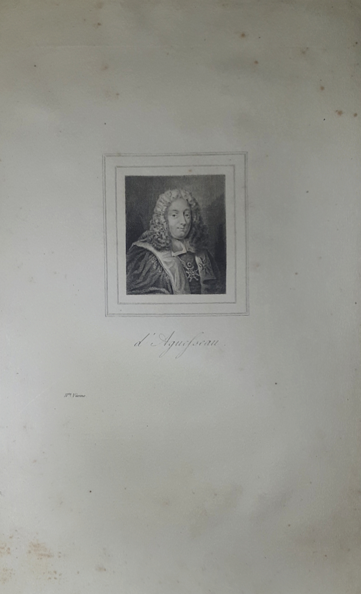 Stampa d'epoca - Henri François d'Aguesseau - Politico - Secolo …