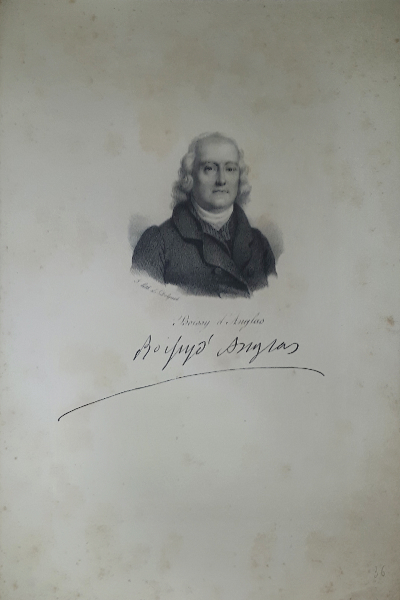 Stampa d'epoca François - Antoine de Boissy d'Anglas - Secolo …