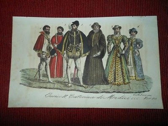 Stampa Francia - Enrico II , Caterina De Medici , …