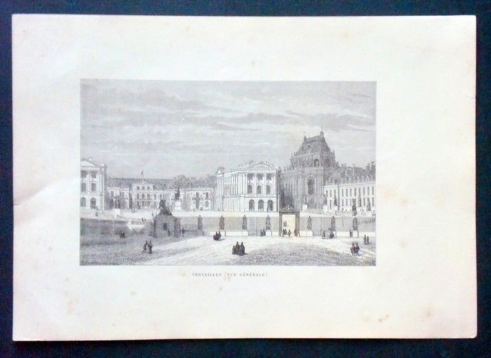 Stampa Incisione - Francia - Versailles (Vue Générale)