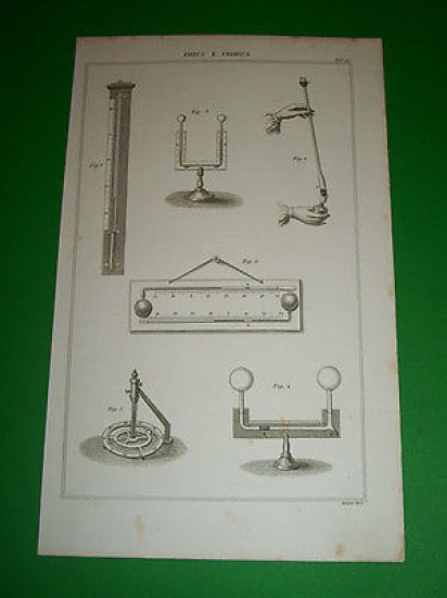 Stampa Incisione - Meccanica Fisica e Chimica ( tavola IV …
