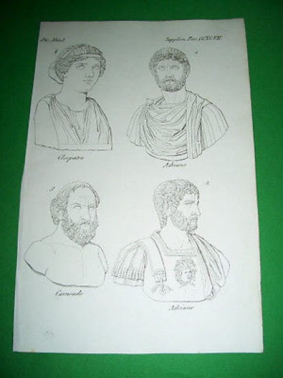 Stampa Incisione - Personaggi Divinità Antica Roma : CLEOPATRA - …