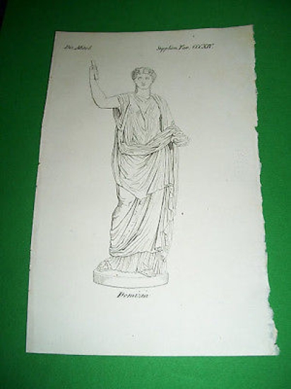 Stampa Incisione - Personaggi Divinità Antica Roma : DOMIZIA - …