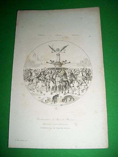 Stampa Incisione - Personaggi Divinità Antica Roma : GIOVANNI DI …