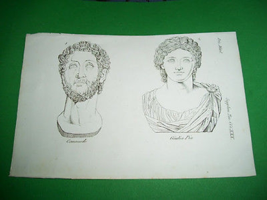 Stampa Incisione - Personaggi Divinità Antica Roma : GIULIA PIA …