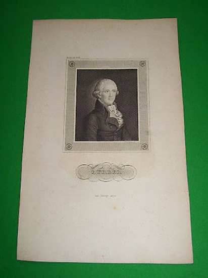 Stampa Incisione d' epoca - Ritratto di G. A. Bürger …