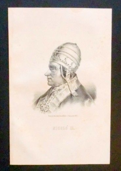 Stampa Incisione d' epoca - Ritratto di Nicolò II - …