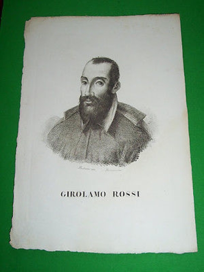 Stampa Incisione d' epoca - Ritratto Girolamo Rossi Incisore E. …