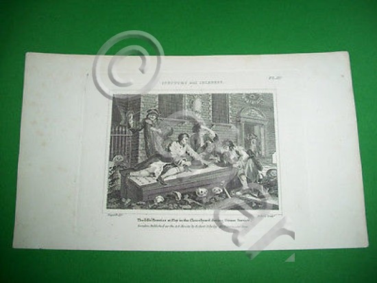 Stampa Incisione di William Hogarth - Industry and Idleness - …
