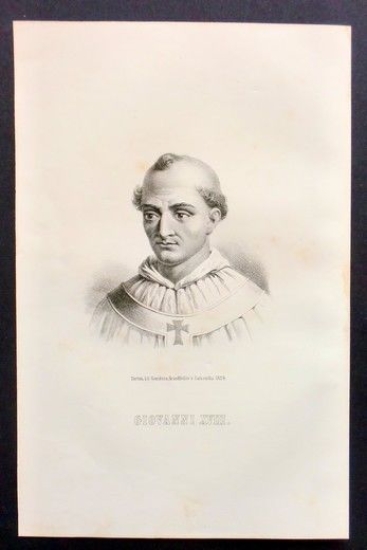 Stampa Incisione epoca - Ritratto di Giovanni XVIII - 1855 …
