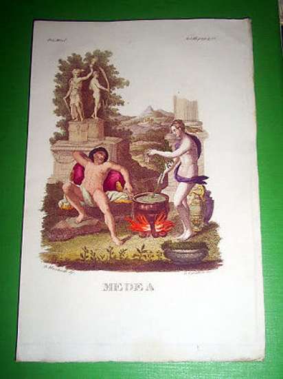 Stampa Incisione Mitologia - MEDEA ( Carattoni incisore ) - …