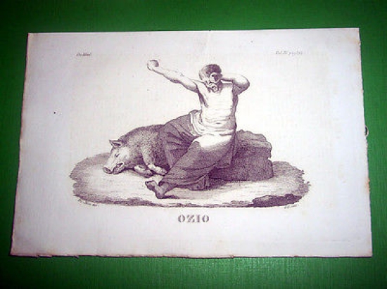 Stampa Incisione Mitologia - OZIO ( incisore G. C. ) …