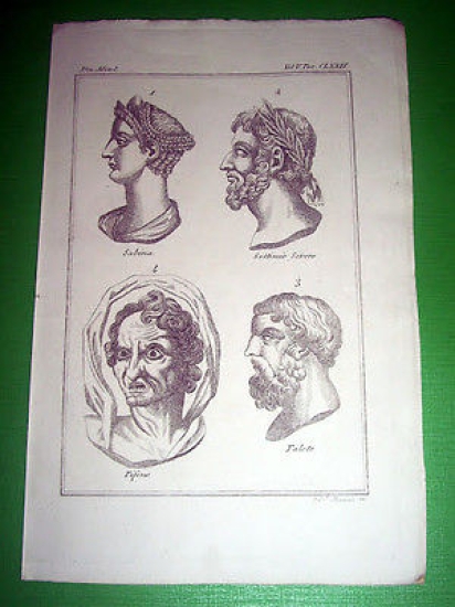 Stampa Incisione Mitologia - Sabina Tifone Talete ( incisore Bernieri …