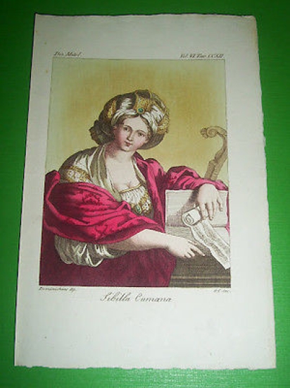 Stampa Incisione Mitologia - Sibilla Cumana ( G. C. incisore …