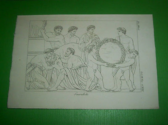 Stampa Incisione Mitologia - TAURABOLIO - 1700 ca