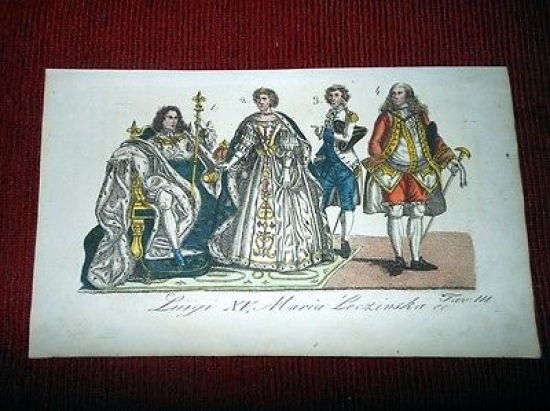 Stampa Storia Francia - Luigi XV , Maria Leczinska , …