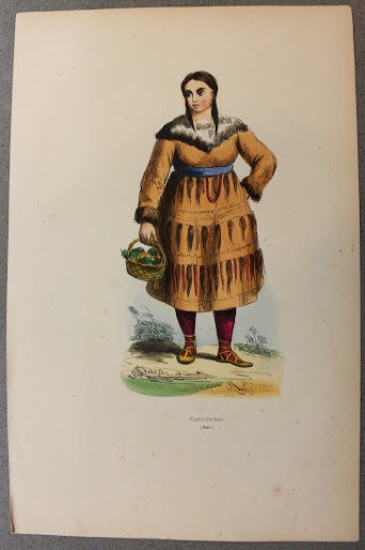 Stampa Usi Costumi - Asia - Kamtchadale - 1858 ca