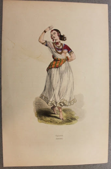 Stampa Usi Costumi - Indoustan - Bayadère danzatrice del tempio …