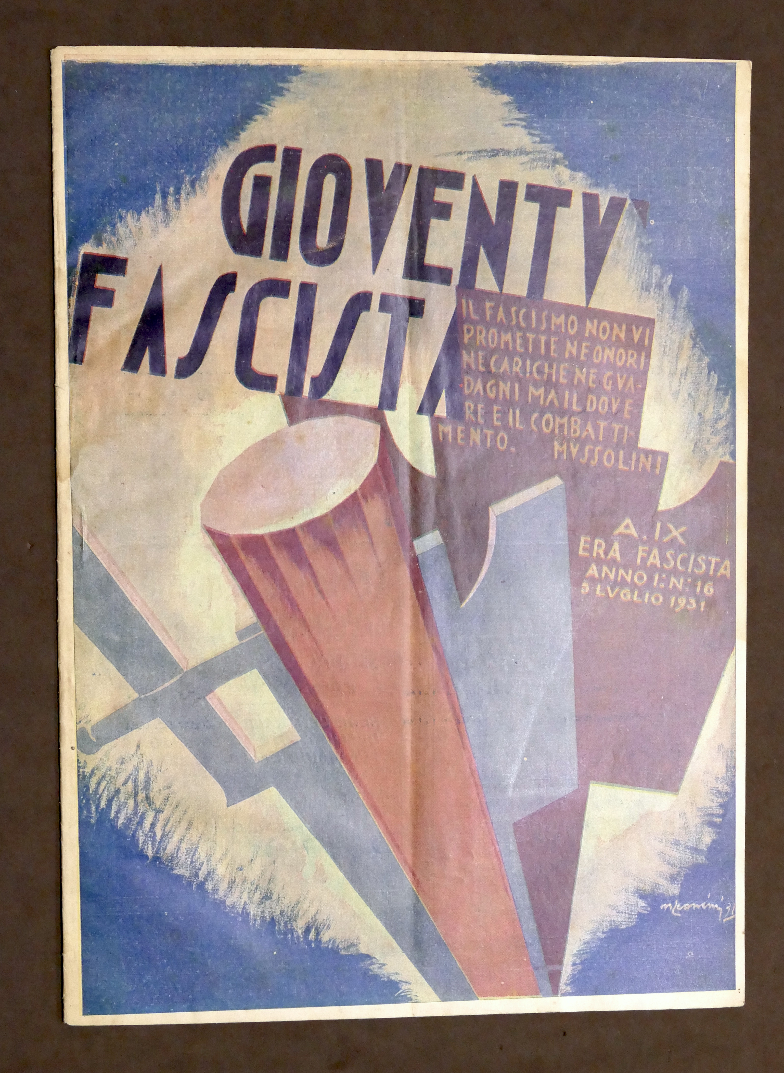 Storia Fascismo - Rivista Gioventù Fascista - Anno I - …