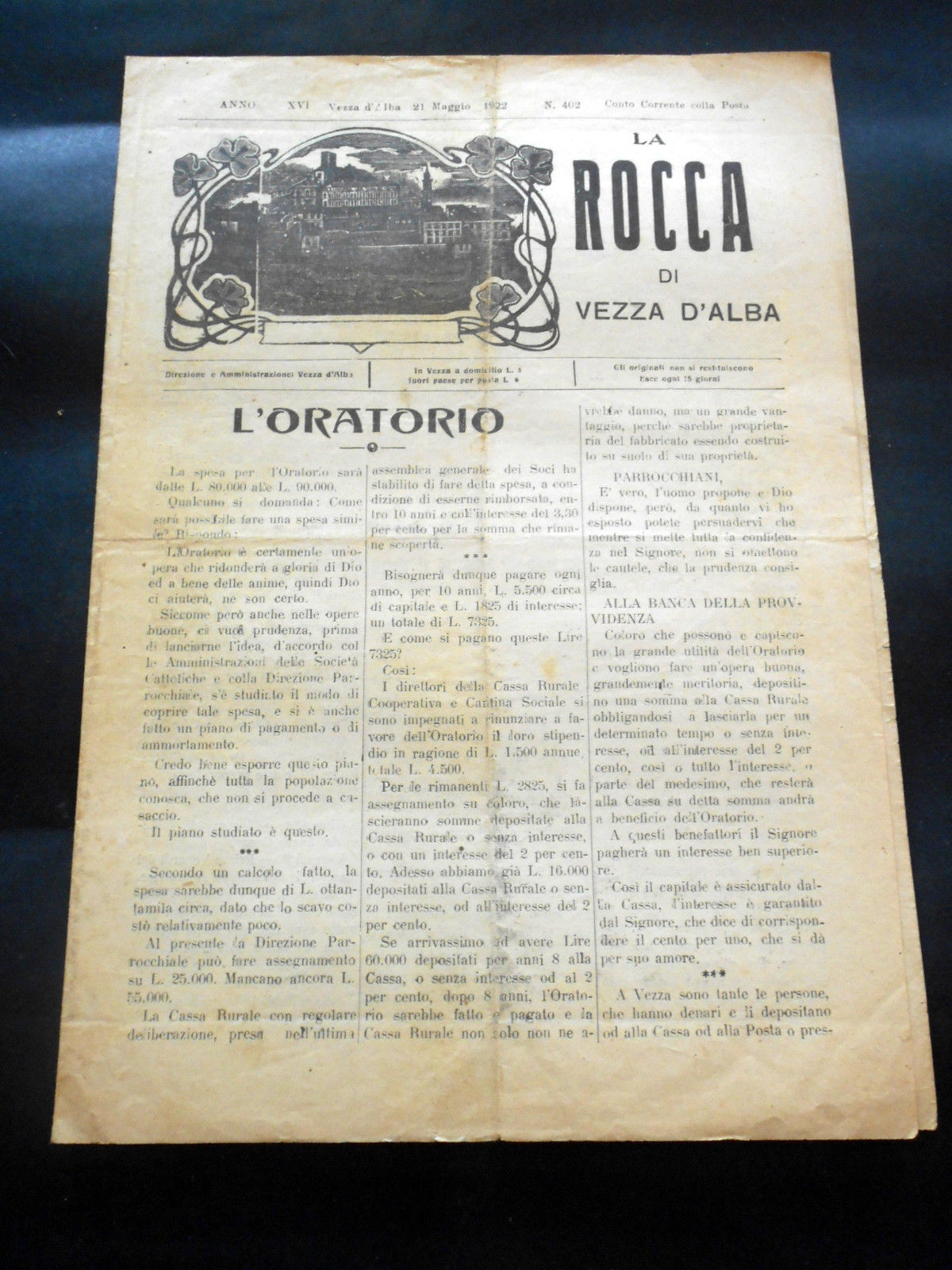 Storia Locale Vezza d' Alba - Giornale La Rocca - …