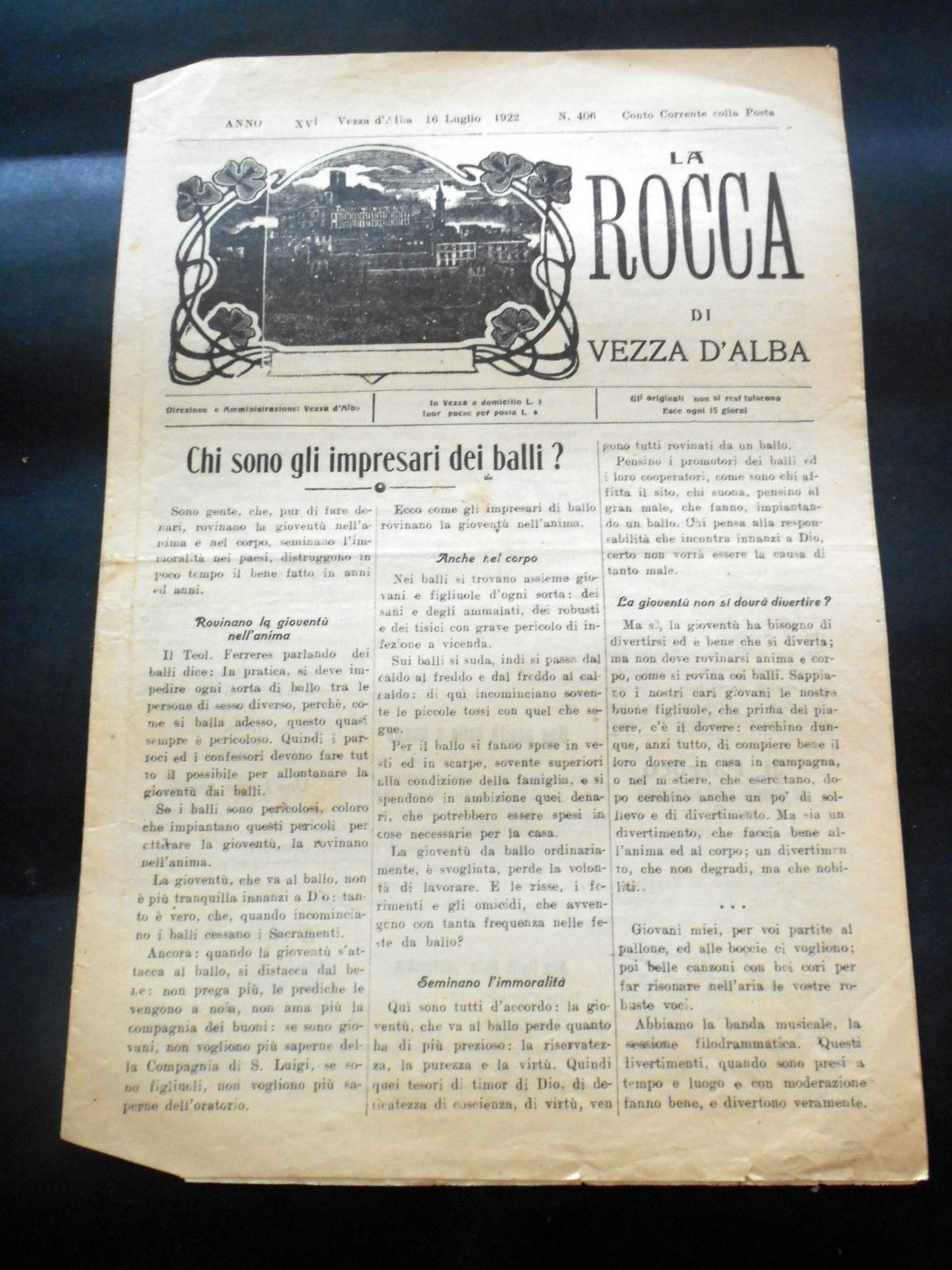 Storia Locale Vezza d' Alba - Giornale La Rocca - …