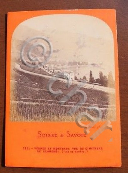 Suisse & Savoie Fotografia albumina Vernex Montreaux 1875